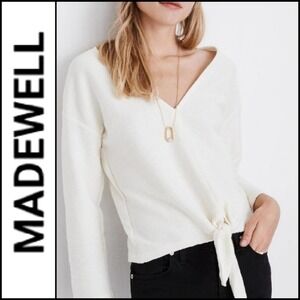 NEW! MADWELL Texture & Thread Front Tie Top 2x.